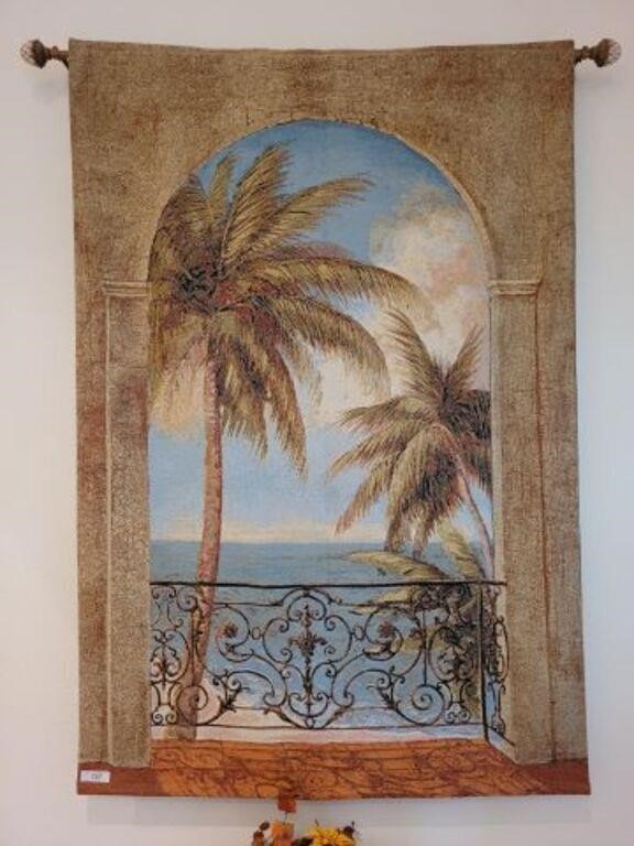 PALM SCENE HANGING TAPESTRY