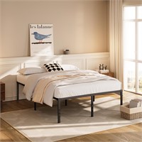 Jebosam 18 inch High Bed Frame Queen Size Heavy Du