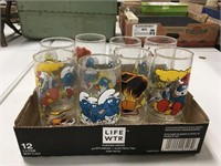 8 Smurf Glasses