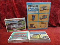 Bachmann O27 scale plasticville USA buildings.