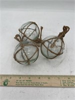 Vintage fishing float/clear glass balls