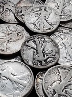 Roll of 20 Walking Liberty Halves - Early Dates!