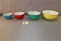 4 Mixing Bowls--Blue, Red, Green, Yellow