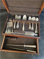 Lenore by Manchester Sterling Flatware 44 pcs