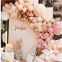 Boho Balloon Arch Kit 156pcs Dusty Rose Balloon