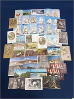 Large lot of vintage postcards, most postcards