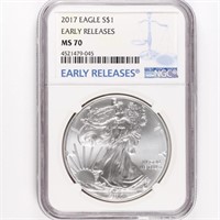 2017 Silver Eagle NGC MS70