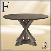 Finch Alfred Round Solid Wood Dining Table  46.5