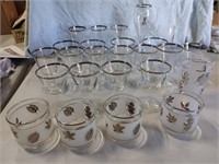 25 pcs Mid Century Glassware