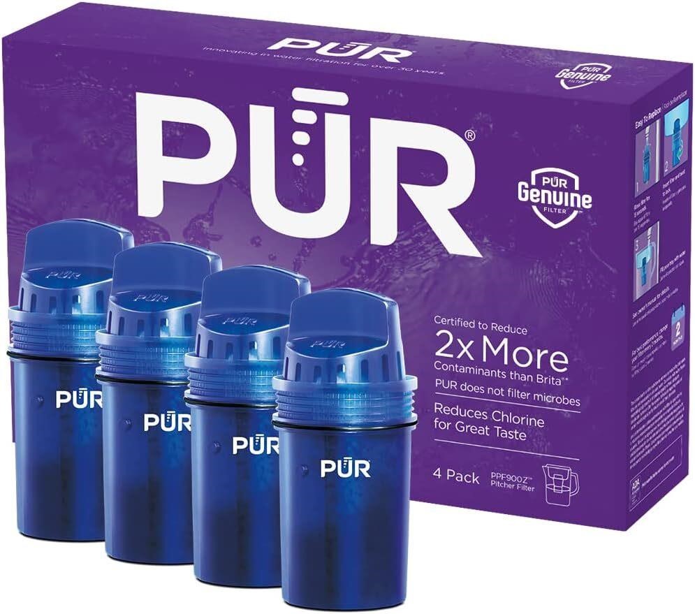 PUR Water Pitcher Replacement Filter 4Pack  Blue