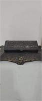 Vintage cast iron Victorian desk caddy.  8.5