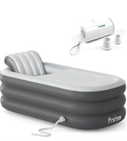 (64" - grey) Frstem Inflatable Bath Tub for