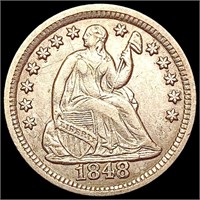 1848 Seated Liberty Half Dime CLOSELY