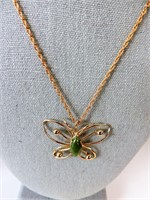 12K Gold Filled Necklace with Butterfly
