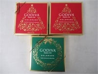 (3) 2 Godiva Goldmark Assorted Belgium Chocolates
