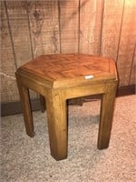 Octagon Solid Oak End Table