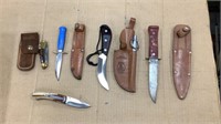 5 hunting knives, Ducks Unlimited, Mora,