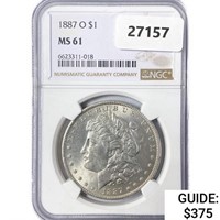 1887-O Morgan Silver Dollar NGC MS61