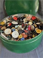 Large Tin of Old Buttons