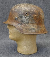 Original WWII German Army White Camouflage Helmet