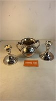 Silver Plated Candle Sticks Lot