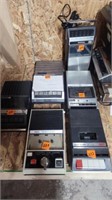 6 various cassette tape recorders