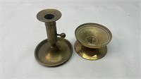 Brass candleholders