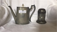 Pre-civil War American Pewter Teapot (rare Because