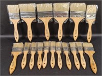 17 Pure Bristle Paint Brushes with Wooden Handles