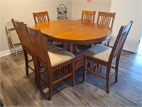 Hub Height Dinning Table & 6 Chairs