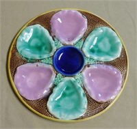 Victorian Majolica Oyster Plate.