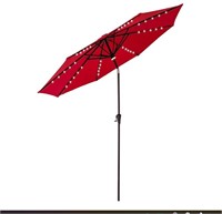 Solar Powered Outdoor Market Patio Table Umbrella