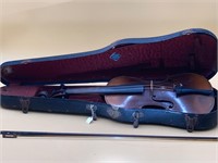 Unmarked Violin With M&W Violin Case