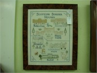 Needlework picture entitled "Scottish Border