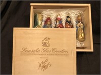 Glass Nativity Ornaments w/box