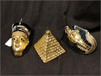 Three Egyptian Christmas Ornaments