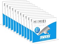 HIIMIEI 8.5x11 Acrylic Sign Holder 12pk