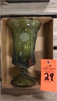 Green Coinglass Vase
