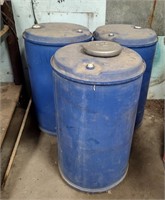 THREE BLUE BARRELS