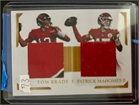 TOM BRADY And PATRICK MAHOMES Patch Card