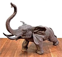 African Bull Elephant Bronze Garden Sculpture