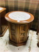 Round Marble top Commode