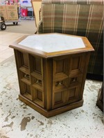 Hexagon Marble top Commode