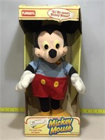 NIB Talking Mickey Mouse plush doll.