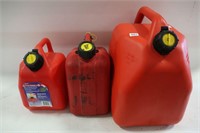 3 ASSORTED GAS CANS