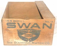 SWAN  DIAMOND MATCH CO. SHIPPING CRATE