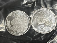 Two One Ounce Silver Coins