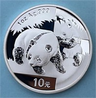 2008 China Silver Panda 10 Yen