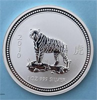 2007 Australia Year of the Tiger Silver Dollar