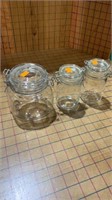 Bail jars three-piece lot
